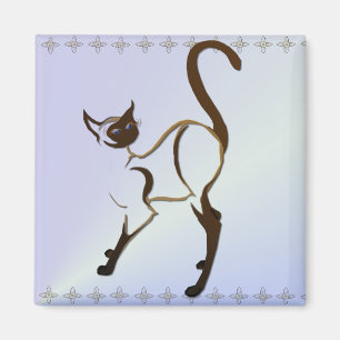 Siamesischer Miezekatze-Magnet Magnet