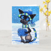 Siamesischer Schnee Karte (Gelbe Blume)