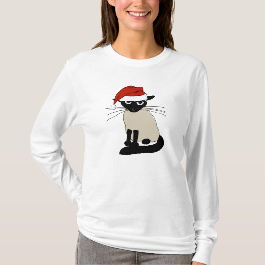 Siamesischer Weihnachtsmann - lustige T-Shirt (Vorderseite)