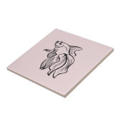 Siamesisches kämpfendes Fisch-Rosa Fliese (Seite)