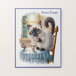 Siamesisches Katzen- & Teestunden-Puzzle Puzzle