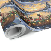 Siamesisches Katzen-Weihnachtsboot-Fest Geschenkpapier (Rolleneckpunkt)