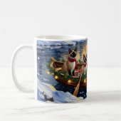 Siamesisches Katzen-Weihnachtsboot-Fest Kaffeetasse (Links)