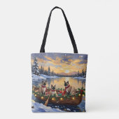 Siamesisches Katzen-Weihnachtsboot-Fest Tasche (Rückseite)