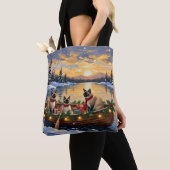 Siamesisches Katzen-Weihnachtsboot-Fest Tasche (Von Nahem)