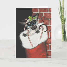 Siamesisches kleines Geschenk Feiertagskarte
