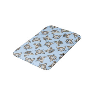 Siamesisches Mit Augen Cat Faces Graphic Art Muste Badematte