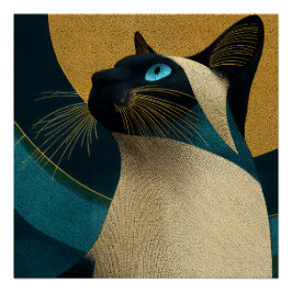 Siamesisches Mosaikporträt Poster