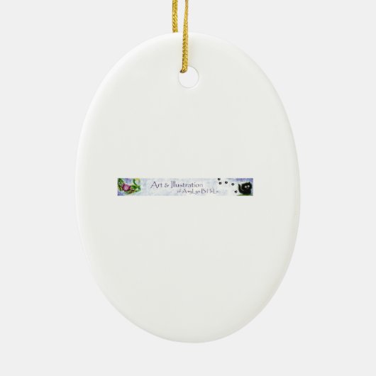 Siamesisches rotes Band Keramikornament (Hinten)