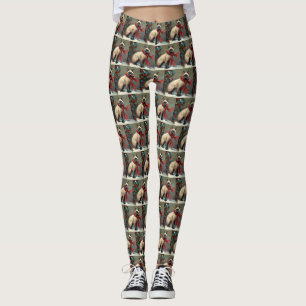 Siamessische Katze im Schnee Weihnachten Leggings