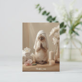Siamessische Katze im Spa Danke Postkarte (Stehend Vorderseite)