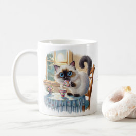 Siamessische Katze & Teestunde Tasse