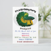 Siamische Bekämpfung des Cartoon Einladung (Stehend Vorderseite)