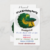 Siamische Bekämpfung des Cartoon Einladung (Vorne/Hinten)