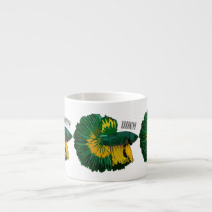 Siamische Bekämpfung des Cartoon Espressotasse