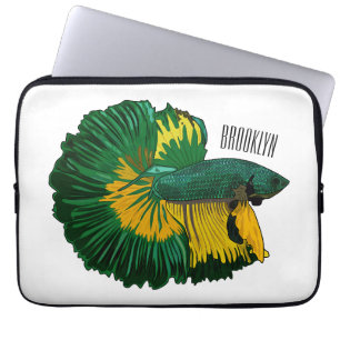 Siamische Bekämpfung des Cartoon Laptopschutzhülle