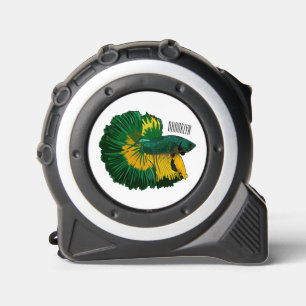 Siamische Bekämpfung des Cartoon Maßband