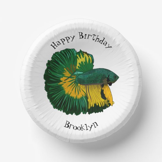 Siamische Bekämpfung des Cartoon Pappteller (Vorderseite)