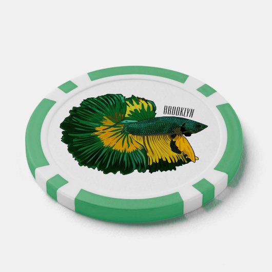 Siamische Bekämpfung des Cartoon Pokerchips (Einzeln)