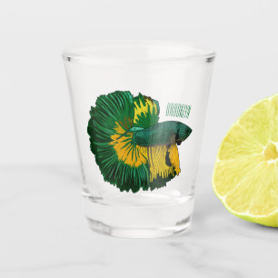 Siamische Bekämpfung des Cartoon Schnapsglas