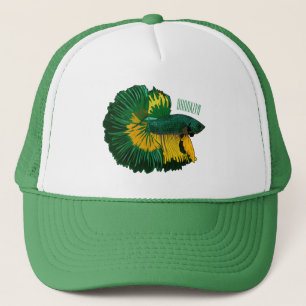 Siamische Bekämpfung des Cartoon Truckerkappe