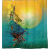 Siamische Kämpfe unter dem WASSERFALL Duschvorhang (Vorderseite)