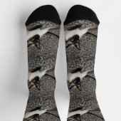 Siamische Katze auf Leopard Print Wild Animal Spot Socken (Oben)