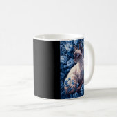 Siamische Katze in Blumen Kaffeetasse (VorderseiteRechts)