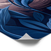 Siamische Katze in Blumen Poster (Ecke)