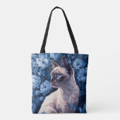 Siamische Katze in Blumen Tasche (Rückseite)
