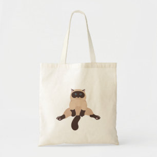 Siamische Katze macht Yoga Tote Tasche