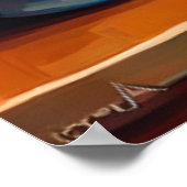 Siamische Katzen und Bouquets in Vasen, Aquarell Poster (Ecke)