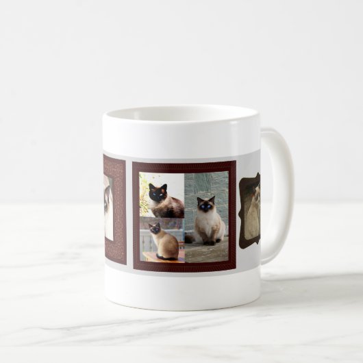 Siamische Katzenfamilie Foto Geschenk Kaffeetasse (VorderseiteRechts)