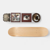 Siamische Katzenfamilie Foto Geschenk Skateboard (Horizontal)