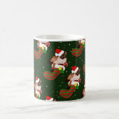 Siamische Katzenjause mit Strumpf und Weihnachtsma Kaffeetasse (Mittel)