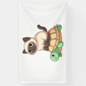 Siamische Katzenschildkröte Banner (Vertikal)