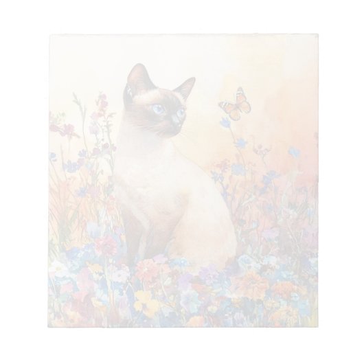 Siamkatze 1 - 5,5" x 6" Notepad Notizblock (Vorderseite)