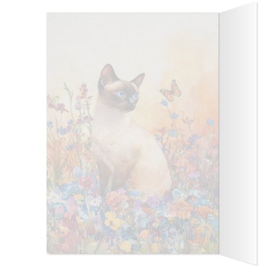 Siamkatze 1 - 5" x 7" Art Card (Innen (Links))