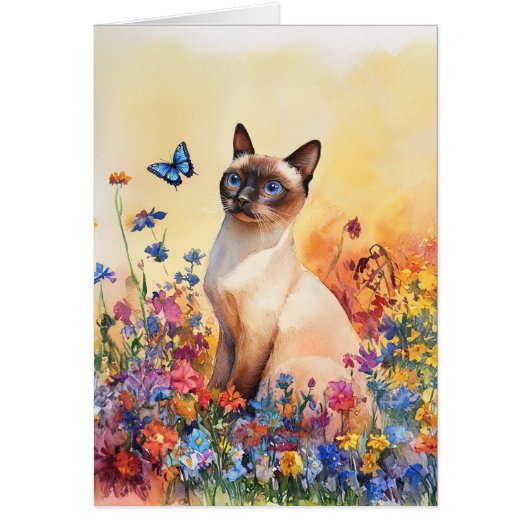 Siamkatze 2 - 5" x 7" Art Card (Vorne)