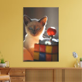 Siamkatze 2 leinwanddruck (Insitu (Wohnzimmer))