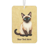 Siamkatze auf altem Papier Autolufterfrischer (Rückseite)