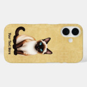 Siamkatze auf altem Papier Case-Mate iPhone Hülle (Rückseite (Horizontal))