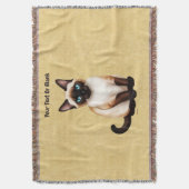 Siamkatze auf altem Papier Decke (Vorderseite Vertikal)