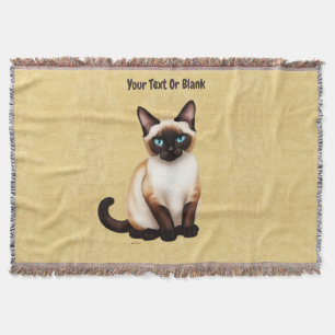 Siamkatze auf altem Papier Decke