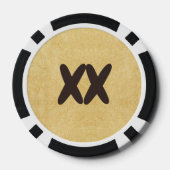 Siamkatze auf altem Papier Pokerchips (Rückseite)