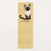Siamkatze auf altem Papier Yogamatte (Vorderseite)