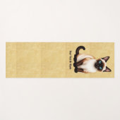 Siamkatze auf altem Papier Yogamatte (Vorderseite (Horizontal))