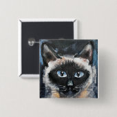 Siamkatze Button (Vorne & Hinten)