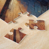 Siamkatze im Gartenölgemälde Puzzle (Seite)