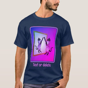 Siamkatze in einem Spiegel Personalisiert T-Shirt
